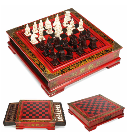 Wooden folding chess1